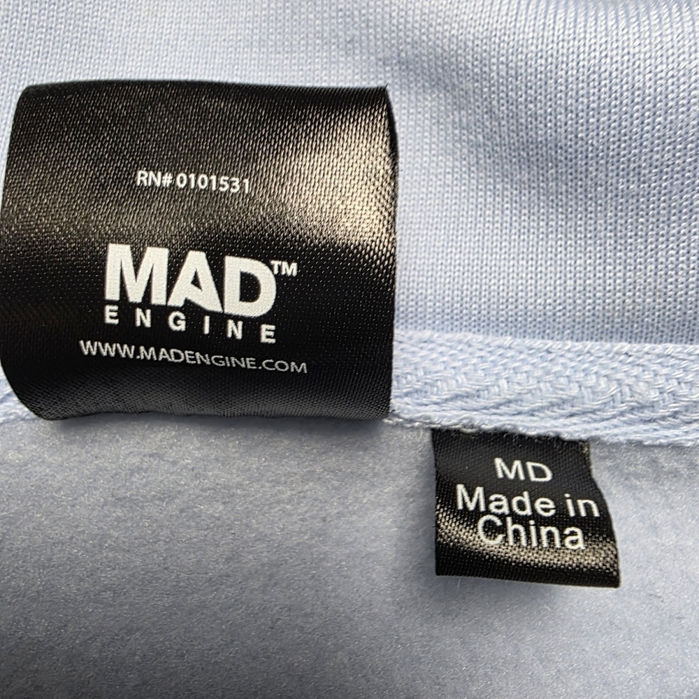 Stitch Experiment 626 Cropped Quarter-Zip Sweatshirt Mad Engine Size W Medium - Picture 6 of 7
